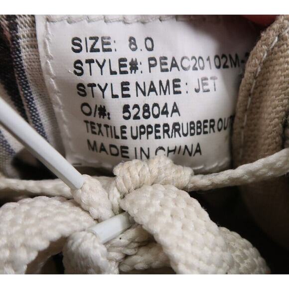 Perry Ellis America Shoes Mens 8 Casual Sneaker Boat Moc Lace Up Preppy Classic - Picture 12 of 13